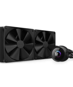 NZXT 280mm AIO CPU Liquid Cooler with Customizable LCD Display, High-Performance Pump, F140P Fans - Black