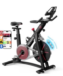 Yesoul S3 Black Exercise Bike For Home Smart White Cycling Bike Magnetic Resistance For Gym Electric Stationary Bike Bluetooth Heart Rate For Women Apartment Workout Bike For Fitness