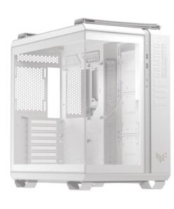 ASUS TUF Gaming GT502 Horizon White ATX Mid-Tower Gaming Case (Boundless Panoramic Design, Dual-Chamber, Independent CPU and GPU Cooling Zones, Tool-Free Side Panels, USB 10 Gbps Type-C® Front Panel)