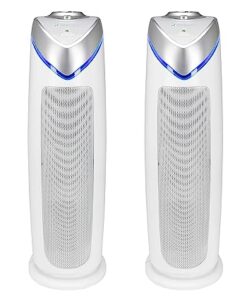 GermGuardian Air Purifier with HEPA 13 Filter, Removes 99.97% of Pollutants, Covers 743 Sq. Foot Room in 1 Hour, UV-C Light Helps Reduce Germs, 22 Inch, 2-Pack, White, AC4825W2PK