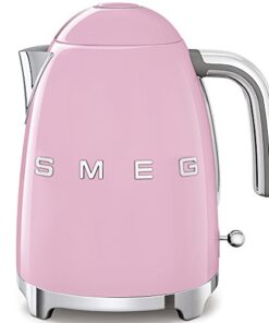 SMEG 50's Retro Style Electric Water Kettle with Automatic Shutoff, Removable Base, and Water Indicator, KLF03PKUS, Pink