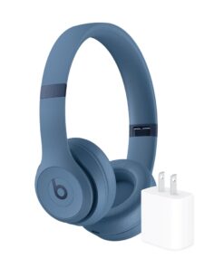 Beats Solo 4 Wireless Headphones with 20W Power Adapter - Slate Blue