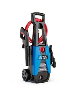 AR Blue Clean, BC142HS Electric Pressure Washer, 1700 PSI, 1.7 GPM, 11 AMP, 15 Degree Nozzle, Easy Squeeze Spray Gun, Foam Cannon, Extension Lance, 25' Hose, Compact Ergonomic Handle Design, 18 Lbs