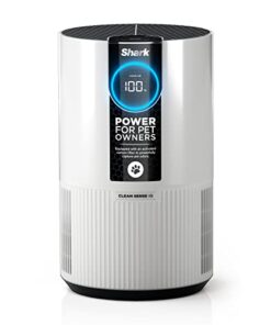 Shark Air Purifier For Home Pets, Allergies, Pet Hair, HEPA Air Filter, 500 Sq Ft, Small Room, Bedroom, Odor Eliminator Clean Sense, Captures 99.98% of Particles, Pet Dander, Fur, Allergens HP102PET