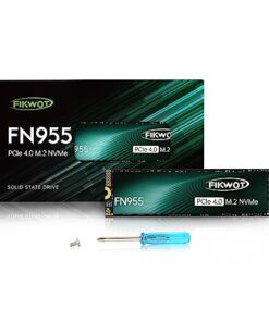 Fikwot FN955 4TB NVMe SSD M.2 2280 PCIe Gen4x4, Up to 7300MB/s, 3D NAND TLC Flash Internal Solid State Drive, Configure SLC Cache, Storage and Memory Expansion for PS5 Laptop Desktop