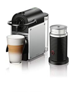 Nespresso Pixie Coffee and Espresso Machine by De'Longhi with Milk Frother, Aluminum, 34 ounces