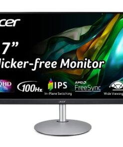 acer CB272U Ebmiiprx 27" WQHD 2560 x 1440 Home Office Monitor | AMD FreeSync | 1ms VRB | 100Hz | Zero Frame | Height Adjustable Stand with Swivel, Tilt & Pivot (Display Port 1.2 & 2 x HDMI 2.0 Ports)