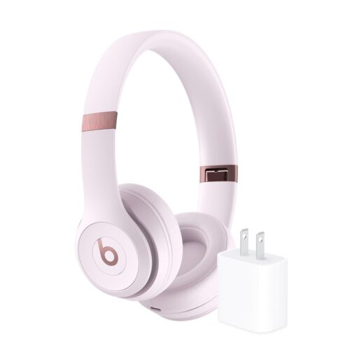 Beats Solo 4 Wireless Headphones with 20W Power Adapter - Cloud Pink