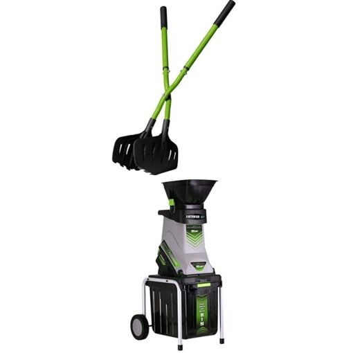 Earthwise 50002 Gator Grabber Leaf Clean-Up Tool & GS70015 15-Amp Corded Chipper/Shredder Bundle