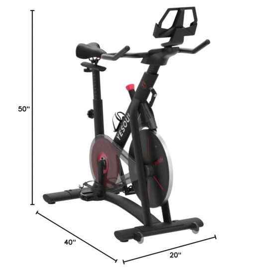 Yesoul S3 Black Exercise Bike For Home Smart White Cycling Bike Magnetic Resistance For Gym Electric Stationary Bike Bluetooth Heart Rate For Women Apartment Workout Bike For Fitness - Image 2