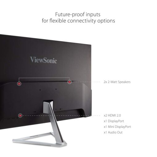ViewSonic VX3276-4K-MHD 32 Inch 4K UHD Monitor with Ultra-Thin Bezels, HDR10 HDMI and DisplayPort for Home and Office - Image 3