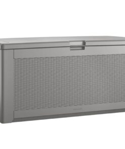 Rubbermaid Extra Large Resin Outdoor Storage Deck Box (134 Gal), Weather Resistant, Gray, Deck Organization for Home/Backyard/Pool Chemicals/Toys/Garden Tools/Porch/Patio Cushions