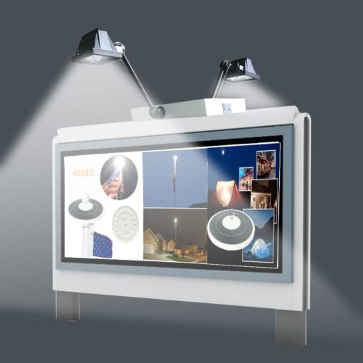 Solar Billboard Light ，Metal Aluminum Lamp Heads,12W 12000AMH Li-on Battery, 60 LED Super Bright Llight, Used for Real Estate Signs, Commercial, Advertising, Highway Sign Lighting - Image 6