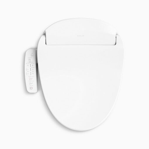 KOHLER Purewash E580 Round Bidet Toilet Seat, White, Quiet-Close Lid Prevents Slamming, Self-Cleaning Wand, Adjustable Water Pressure with Multiple Cleansing Options - Image 7
