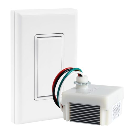 RunLessWire Dimming Self Powered (NO Batteries) Wireless Light Switch Kit - No Wiring, Battery, or WiFi Needed DIY Remote Control Basic Dimmer Kit: 1 Receiver, 1 Switch - White