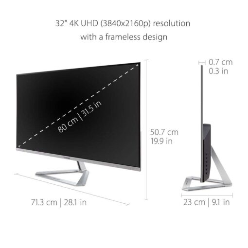 ViewSonic VX3276-4K-MHD 32 Inch 4K UHD Monitor with Ultra-Thin Bezels, HDR10 HDMI and DisplayPort for Home and Office - Image 4