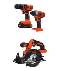 BLACK+DECKER BDCCS20B 20-volt Max Circular Saw Bare Tool, 5-1/2-Inch with Black & Decker 20V MAX Drill/Driver Impact Combo Kit