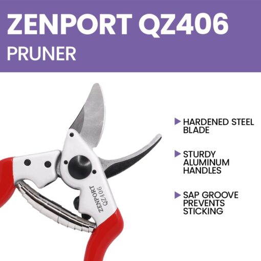 Zenport QZ406-10PK Pruning Shear, Red - Image 3