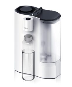Bluevua RO100ROPOT-Travel Reverse Osmosis System Countertop Water Filter, Compact 6-Stage Filtration with UV, Includes Glass Bottle, Portable Water Purifier for Home & Travel, White