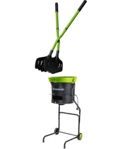 Earthwise 50002 Gator Grabber Leaf Clean-Up Tool & LM71313 Electric Leaf Shredder/Mulcher Bundle