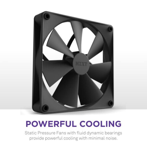 NZXT 280mm AIO CPU Liquid Cooler with Customizable LCD Display, High-Performance Pump, F140P Fans - Black - Image 5