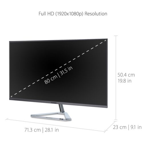 ViewSonic VX3276-MHD 32 Inch 1080p Widescreen IPS Monitor with Ultra-Thin Bezels, Screen Split Capability HDMI and DisplayPort - Image 4