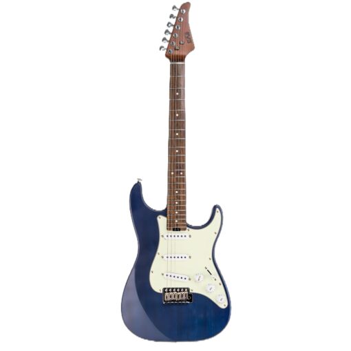 EART Electric Guitar SSS Single Coil Pickups,Solid-Body,Stainless Steel Frets Right Handed-Rosewood Fingerboard,blue
