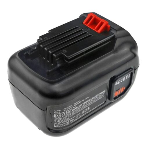 Synergy Digital Lawn Mower Battery, Compatible with Black & Decker CM2060C Lawn Mower, (Li-ion, 60V, 1500mAh) Ultra High Capacity, Replacement for Black & Decker LBX1560, LBX2560 Battery