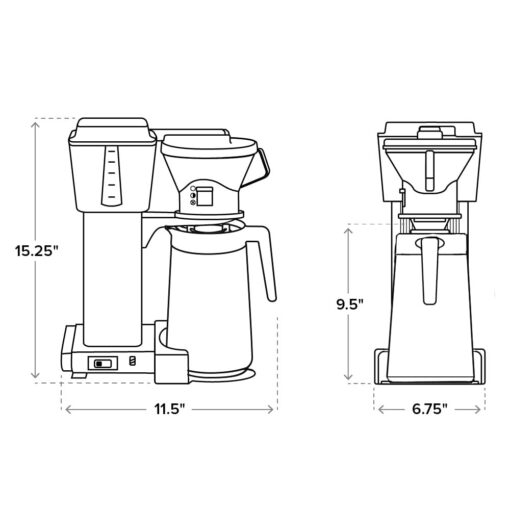 Technivorm Moccamaster 79118 KBT Coffee Brewer, 40 oz, Matte White - Image 3