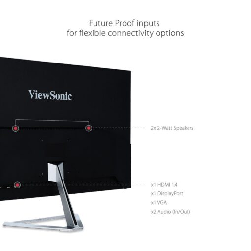 ViewSonic VX3276-MHD 32 Inch 1080p Widescreen IPS Monitor with Ultra-Thin Bezels, Screen Split Capability HDMI and DisplayPort - Image 3