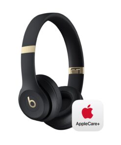 Beats Solo 4 -Wireless Bluetooth on Ear Headphones with AppleCare+ (2 Years) - Black & Gold