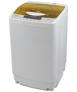 Panda Portable Washing Machine 10 LBS Load Volume, Fully Automatic 1.34 Cu.ft Laundry Washer with Built-in Drain Pump, Top Load Clothes Washer for Apartment and Household, Yellow