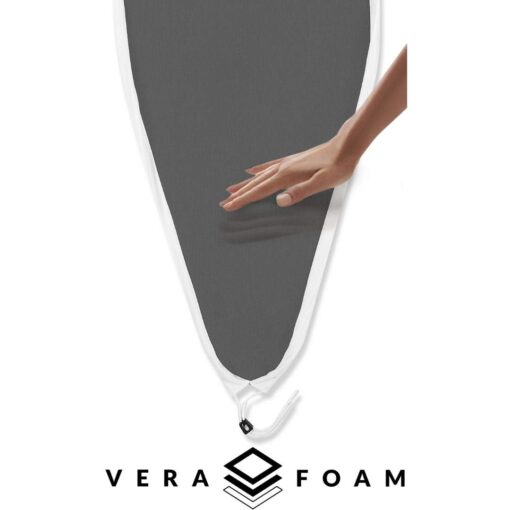 Reliable 220IB Home Ironing Board - Made In Italy Portable Ironing Board with Vera Foam Memory Foam Cover Pad and Conex Heat Resistant Zone, 7 Step Height Adjustment, Strong Iron Rest and Laundry Rack - Image 8