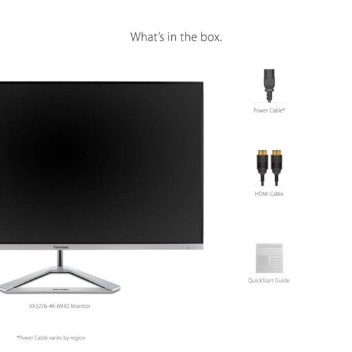 ViewSonic VX3276-4K-MHD 32 Inch 4K UHD Monitor with Ultra-Thin Bezels, HDR10 HDMI and DisplayPort for Home and Office - Image 2