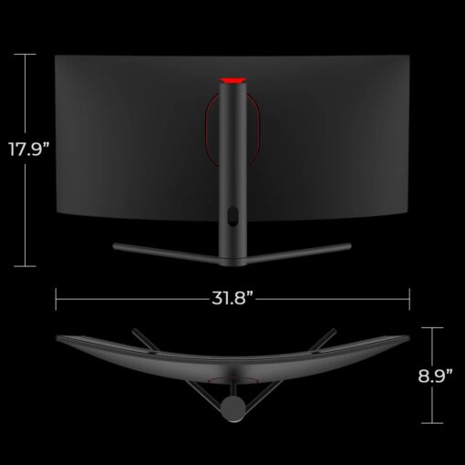 Deco Gear 34" 3440x1440 21:9 Ultrawide Curved Monitor, 180Hz, HDR10, 4000:1 Contrast Ratio, 99% sRGB, 16.7 Million Colors, Adaptive Sync, Blue Light Reduction - Image 3
