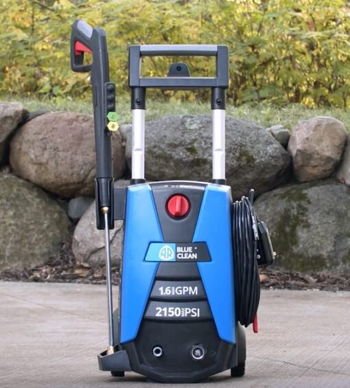 AR Blue Clean BC383HSS Electric Pressure Washer-2150 PSI, 1.6 GPM, 13 Amps Quick Connect Accessories, Telescopic Handle, On Board Storage, Portable Pressure Washer, High Pressure, Car Washer, Patio - Image 11
