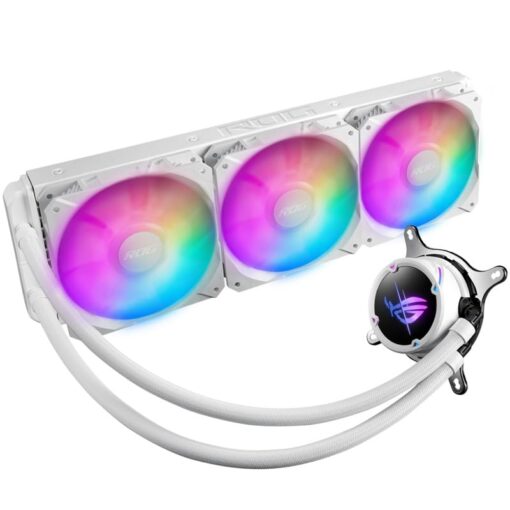 ASUS ROG Strix LC II 360 ARGB White Edition All-in-one AIO Liquid CPU Cooler 360mm Radiator, Intel LGA1700, 115x/2066 and AMD AM4/TR4 Support, Triple 120mm 4-pin PWM Addressable RGB Radiator Fans - Image 2