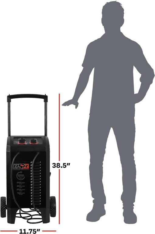 Schumacher Electric DSR ProSeries 12V / 24V Battery Charger - Heavy Duty 200A Manual Battery Charger & Jump Starter - Car, Truck & SUV Compatible - 135-Minute Timer & Amperage Control - DSR140 - Image 4