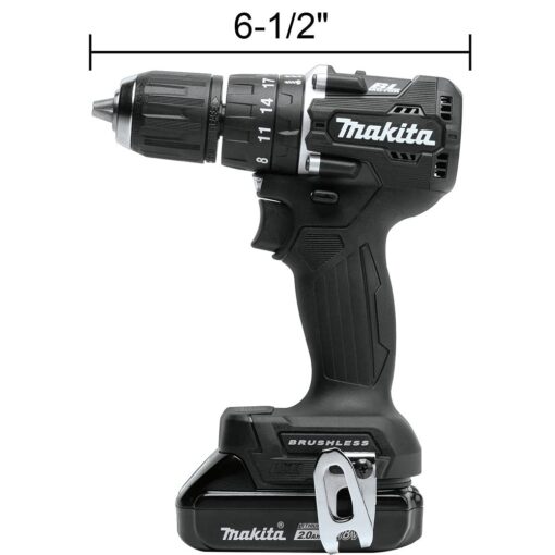 Makita XPH15RB 18V LXT Lithium-Ion Sub-Compact Brushless Cordless 1/2" Hammer Driver-Drill Kit (2.0Ah), Black - Image 5