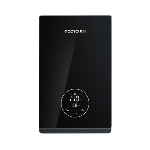 Tankless Electric Hot Water heater, 240V ECOTOUCH 8KW Under Sink On Demand, Instant Point of Use ETL Certificated Self-Modulating Smart Hot Water Heater ECO80 Black