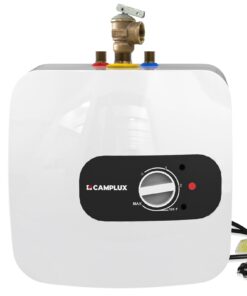 CAMPLUX Electric Mini-Tank Water Heater 8 Gallon (ME80B) On-demand Endless Water Heater, 120-Volt Corded 1440W, Under Sink, Wall or Floor Mounted