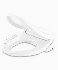 KOHLER Purewash E580 Elongated Bidet Toilet Seat, White, Quiet-Close Lid Prevents Slamming, Self-Cleaning Wand, Adjustable Water Pressure with Multiple Cleansing Options
