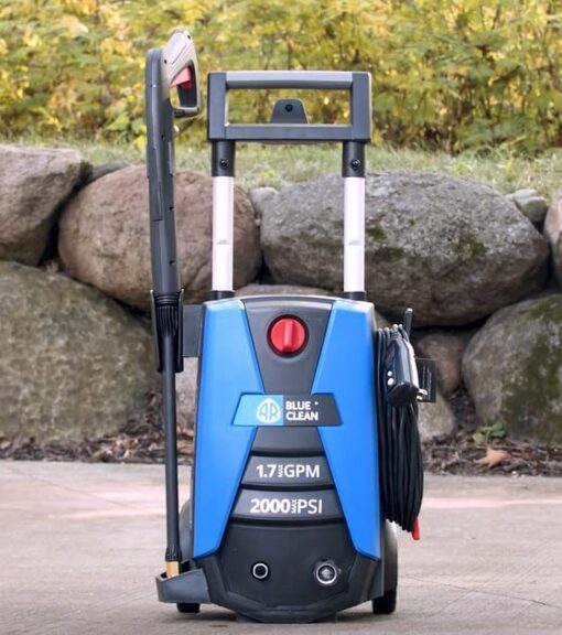 AR Blue Clean BC383HS Electric Pressure Washer-2000 PSI, 1.7 GPM, 13 Amps Bayonet Connect Accessories, Telescopic Handle, On Board Storage, Portable Pressure Washer, High Pressure, Car Washer, Patio - Image 12