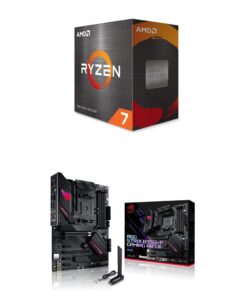AMD Ryzen 7 5800X 8-core, 16-Thread Unlocked Desktop Processor & Asus ROG Strix B550-F Gaming WiFi II AMD AM4 (3rd Gen Ryzen) ATX Gaming Motherboard