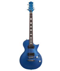 EART EGLP-610 Electric Guitar Solid-Body Electric Guitar,Custom Alnico-II Humbuckers, Satin Sapphire Blue, Satin Gunmetal Black, Satin Honey Tea