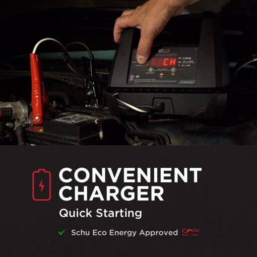 Schumacher Electric DSR 118 ProSeries Battery Charger and Engine Starter - 125 Amp, 6V/12V, 40A Boost Mode - for Cars, Trucks, and SUVs - Image 4