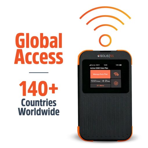 SIMO Solis 5G WiFi Mobile Hotspot Device, Portable WiFi for Travel in 140+ Countries, No SIM Card or Contract Required, Multi-Carrier Network Wireless Access Point, 16 Devices, 1GB/Month Lifetime Data - Image 9