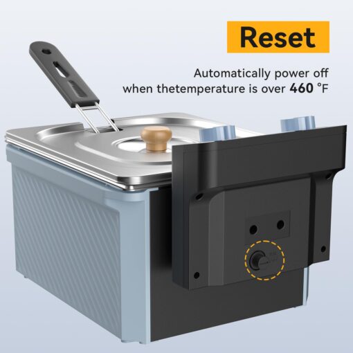 Commercial Deep Fryer, 1700W 12.7QT Stainless Steel Electric Fryer with Large Baskets & Accurate Temp Control for Restaurant or Home - Image 6