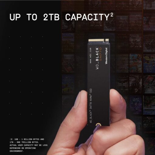 Western Digital WD_BLACK 2TB SN770 NVMe Internal Gaming SSD Solid State Drive - Gen4 PCIe, M.2 2280, Up to 5,150 MB/s - WDS200T3X0E - Image 3