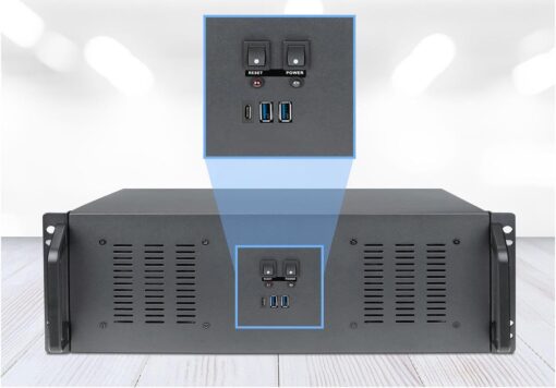 Rosewill 4U Server Chassis Rackmount Case | 11x 3.5 Bays, 3X 5.25 Devices| ATX, CEB Compatible | 2 120mm PWM Fan, 2 80mm PWM Fans | 2X USB 3.0, 1 USB-C 3.1 | Front Panel Lock and Key | - RSV-R4200U - Image 5
